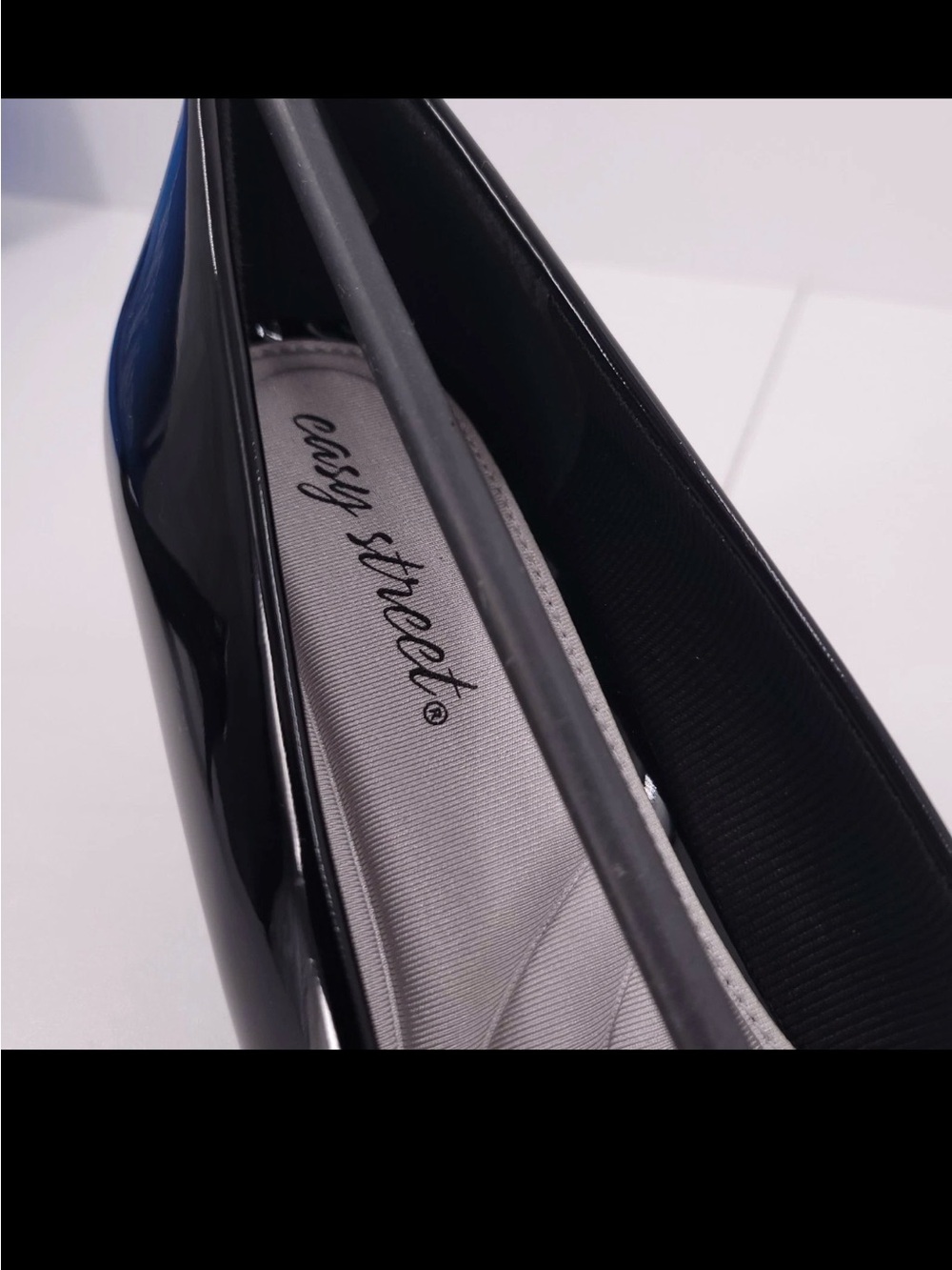 Women’s easy street Black Patent Mid Heel Pumps Size 11m New No Box - Picture 7 of 7